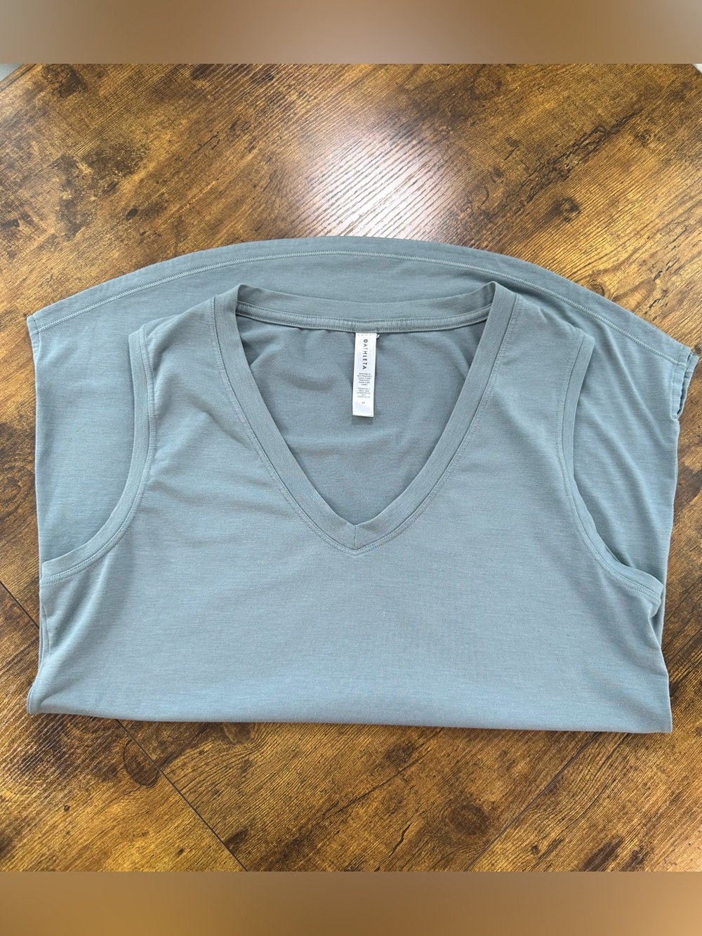 Athleta Essential V Neck Tank, Minimalistic Gray, Medium - Picture 10 of 13